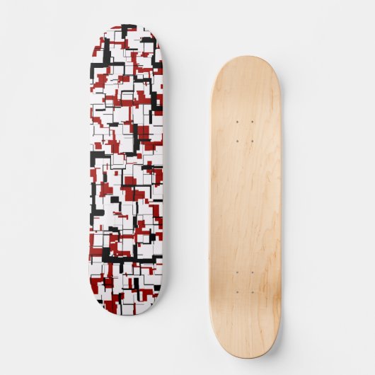Digital Camo Black White Pattern Persoonlijk Skateboard (Voorkant)