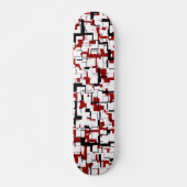 Digital Camo Black White Pattern Persoonlijk Skateboard (Voorkant)