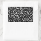 Digital Camo Black White Pattern Rechthoekige Sticker (Tas)
