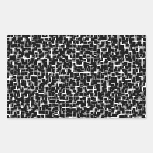 Digital Camo Black White Pattern Rechthoekige Sticker