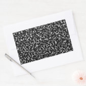 Digital Camo Black White Pattern Rechthoekige Sticker (Envelop)