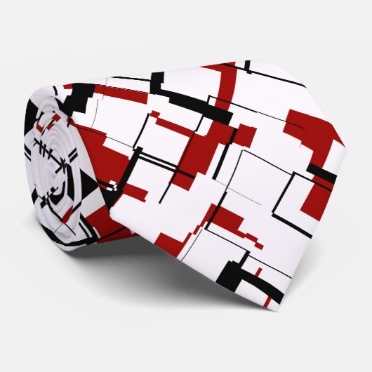 Digital Camo Black White Pattern Stropdas (Opgerold)