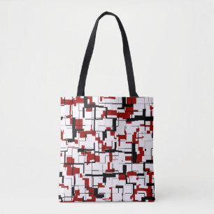 Digital Camo Black White Pattern Tote Bag