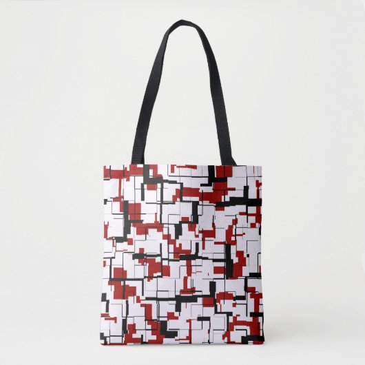 Digital Camo Black White Pattern Tote Bag (Voorkant)