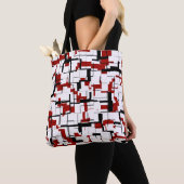 Digital Camo Black White Pattern Tote Bag (Dichtbij)