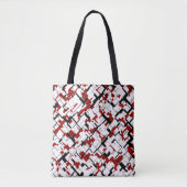 Digital Camo Black White Pattern Tote Bag (Voorkant)