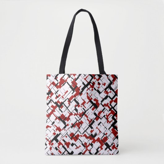 Digital Camo Black White Pattern Tote Bag (Voorkant)