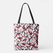 Digital Camo Black White Pattern Tote Bag (Achterkant)