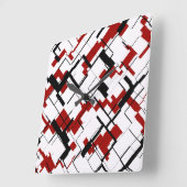 Digital Camo Black White Pattern Vierkante Klok (Hoek)