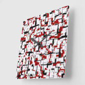 Digital Camo Black White Pattern Vierkante Klok (Hoek)