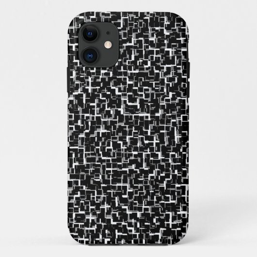 Digital Camo Black White Yellow Pattern Case-Mate iPhone Case (Achterkant)