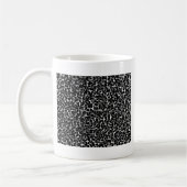 Digital Camo Black White Yellow Pattern Koffiemok (Links)