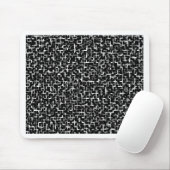 Digital Camo Black White Yellow Pattern Muismat (Met muis)