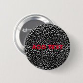 Digital Camo Black White Yellow Pattern Ronde Button 5,7 Cm (Voorkant /achterkant)