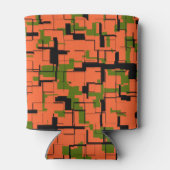 Digital Camo Green Oranje Pattern Blikjeskoeler (Achterkant)