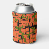 Digital Camo Green Oranje Pattern Blikjeskoeler (Blikje Achterkant)