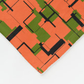 Digital Camo Green Oranje Pattern Fleece Deken (Hoek)