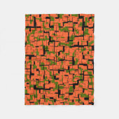 Digital Camo Green Oranje Pattern Fleece Deken (Voorkant)