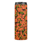 Digital Camo Green Oranje Pattern Thermosbeker (Achterkant)