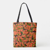 Digital Camo Green Oranje Pattern Tote Bag (Achterkant)