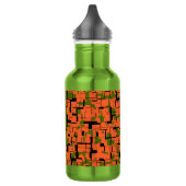 Digital Camo Green Oranje Pattern Waterfles (Links)
