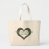 Digital Camo Heart Bag Grote Tote Bag (Voorkant)