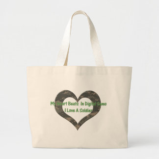 Digital Camo Heart Bag Grote Tote Bag