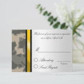 Digital Camouflage Reply Card RSVP Kaartje (Staand voorkant)