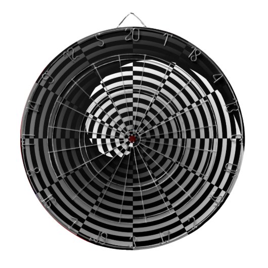 Digital Checker Yin Yang door Kenneth Yoncich Dartbord (Voorkant)