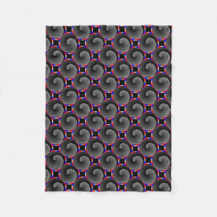 Digital Checker Yin Yang door Kenneth Yoncich Fleece Deken