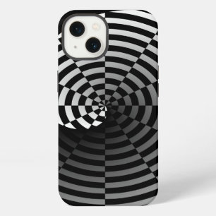 Digital Checker Yin Yang door Kenneth Yoncich iPhone 13 Hoesje