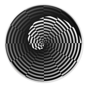 Digital Checker Yin Yang door Kenneth Yoncich Keramische Knop