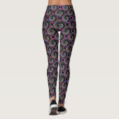 Digital Checker Yin Yang door Kenneth Yoncich Leggings (Achterkant)