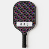 Digital Checker Yin Yang door Kenneth Yoncich Pickleball Paddle (Achterkant)