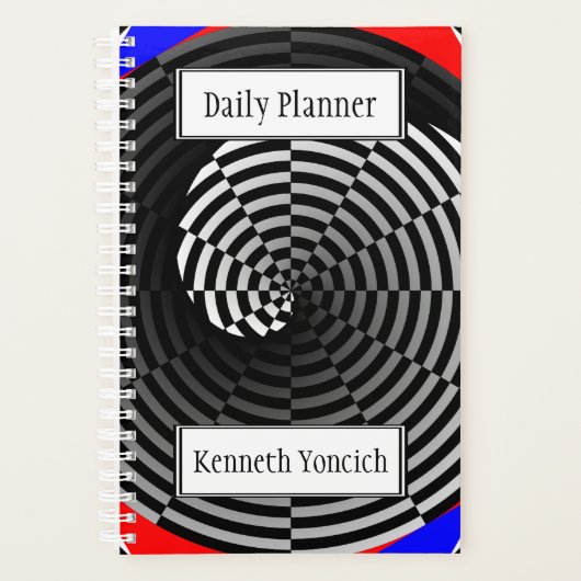 Digital Checker Yin Yang door Kenneth Yoncich Planner (Voorkant)