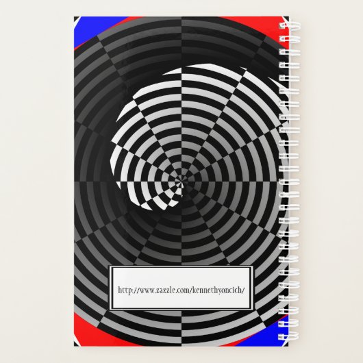 Digital Checker Yin Yang door Kenneth Yoncich Planner (Achterkant)