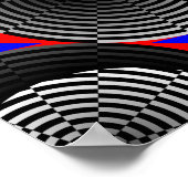 Digital Checker Yin Yang door Kenneth Yoncich Poster (Hoek)