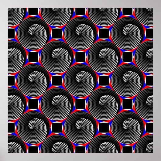 Digital Checker Yin Yang door Kenneth Yoncich Poster (Voorkant)