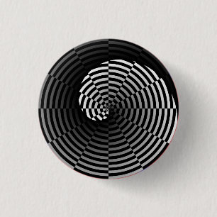 Digital Checker Yin Yang door Kenneth Yoncich Ronde Button 3,2 Cm