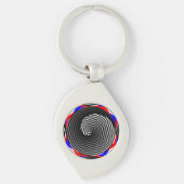Digital Checker Yin Yang door Kenneth Yoncich Sleutelhanger (Voorkant)