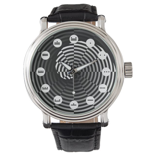 Digital Checker Yin Yang (Mayan) van Kenneth Yonci Horloge (Voorkant)