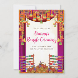 Digital Choora nodigt & Bangle ceremonie uit Kaart