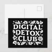 Digital detox club support group briefkaart (Voorkant / Achterkant)