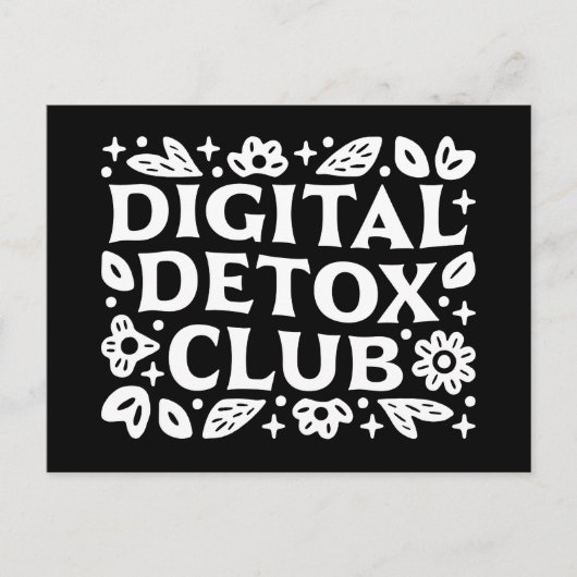 Digital detox club support group briefkaart (Voorkant)