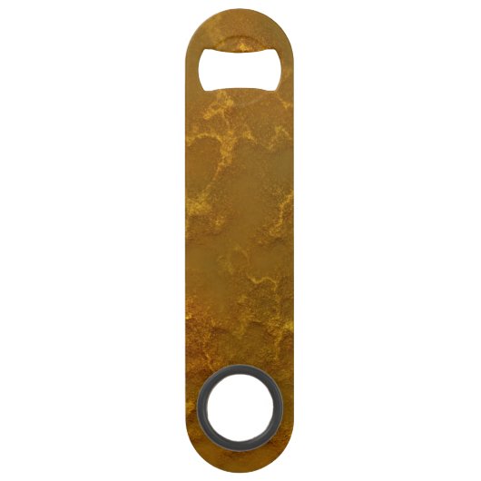 Digital Dirty Gold Rock Relief Texture Speed Flessenopener (Achterkant)