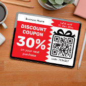 Digital Discount Coupon With QR Code Logo Purple Kaart