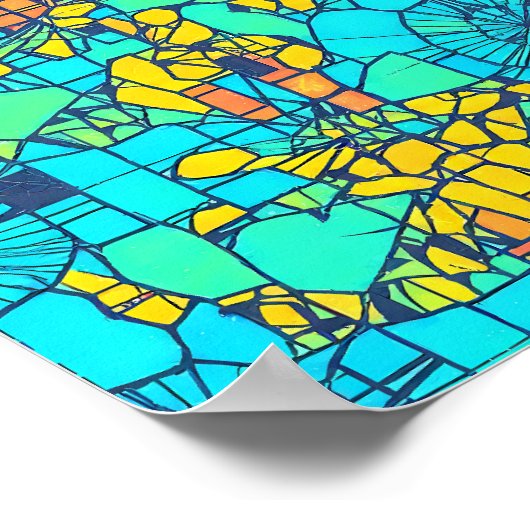 Digital Distortion Glitch Art Seamless Wallpaper Poster (Hoek)