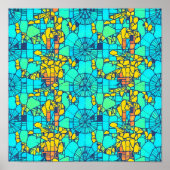 Digital Distortion Glitch Art Seamless Wallpaper Poster (Voorkant)