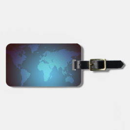Digital Dot World Map Gradient Art Bagagelabel