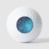 Digital Dot World Map Gradient Art Golfballen (Voorkant)
